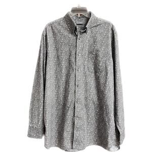 Cremieux Signature Collection men’s XL print 100% cotton business LS dress shirt